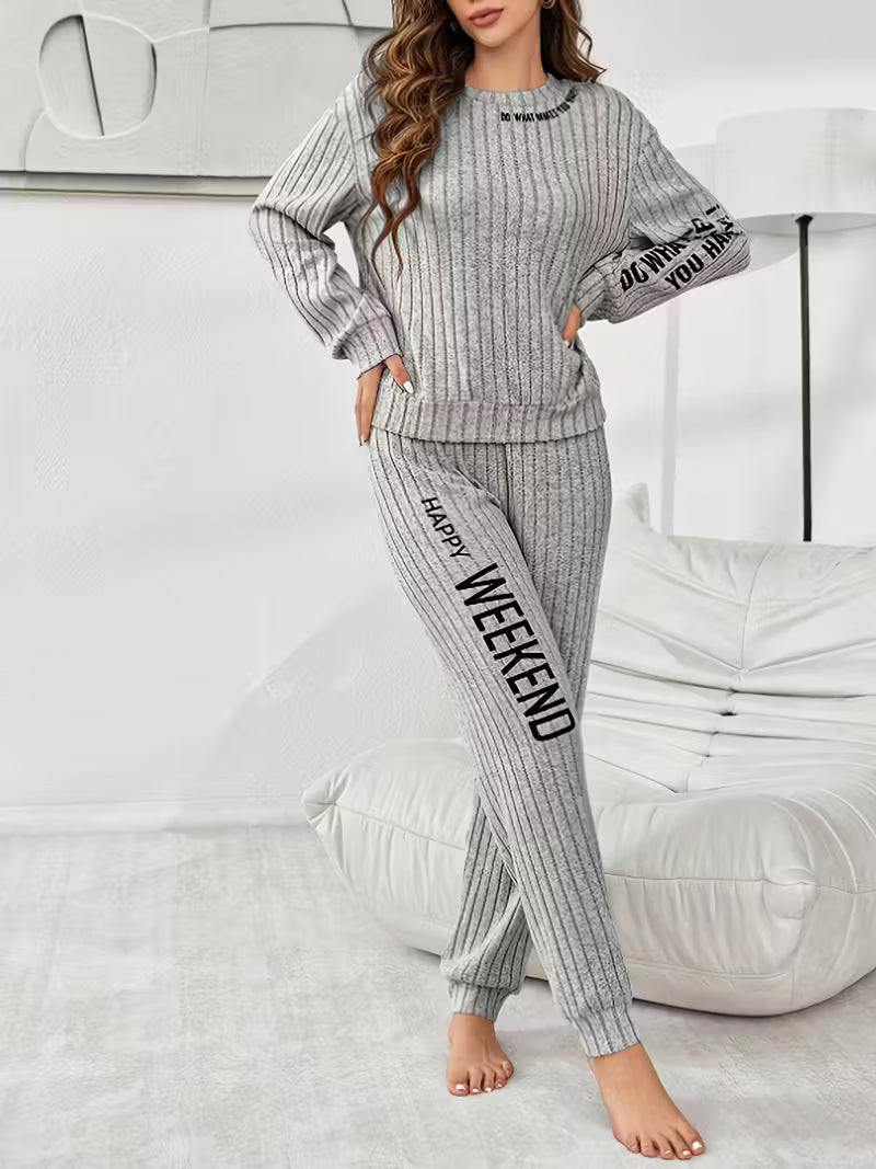 Women'S Elegant Long Sleeve Pajama Set