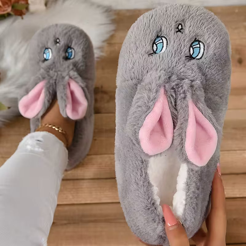 Women'S Plush Rabbit Slippers
