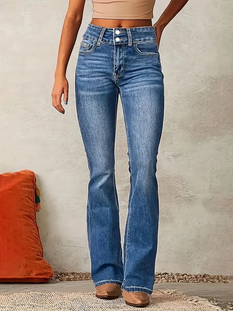 Women's High-Waist Flared Jeans