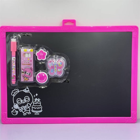 Kids Magnetic Writing Board Set Erasable Drawing Panel with Marker Cartoon Accessories