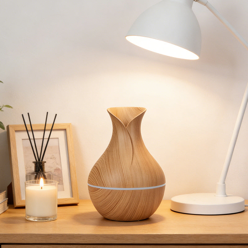 200mL Aroma Vase Mist Diffuser with Soft Light Lavender Fragrance Oil