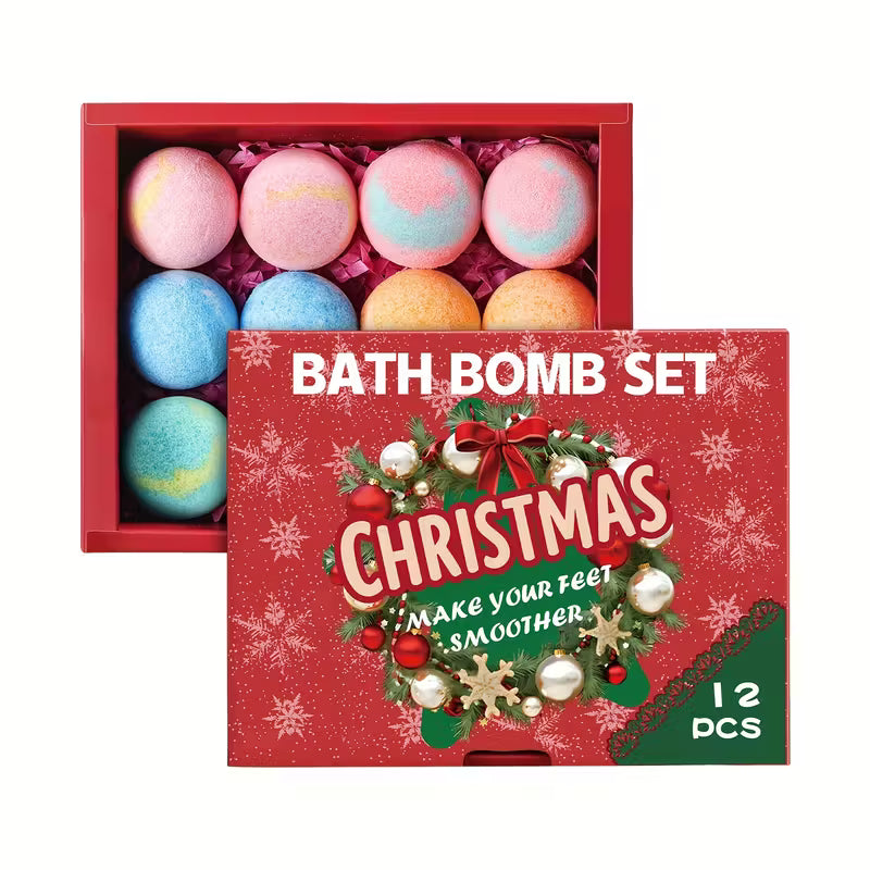 12pcs Handmade Essential Oil Bath Bomb Set