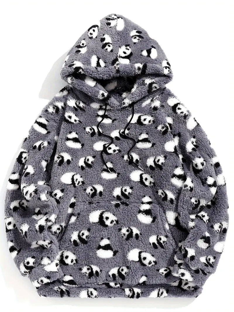 Women's Aztec Panda Print Ultra-Soft Fleece Hoodie