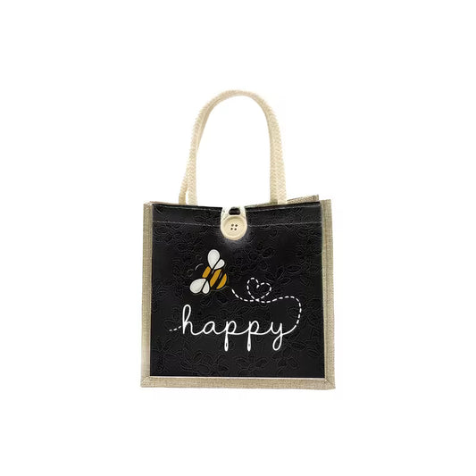 Women'S Tote Bag Featuring a Cute Little Bee Design