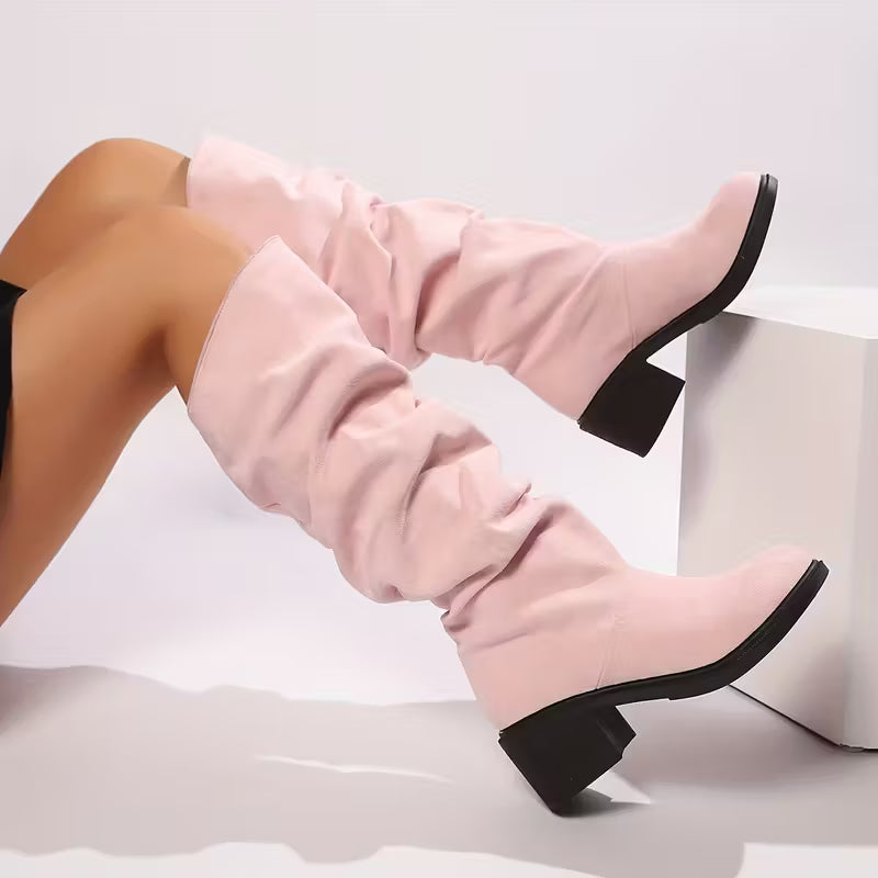 Chunky Platform Knee-High Boots for Women