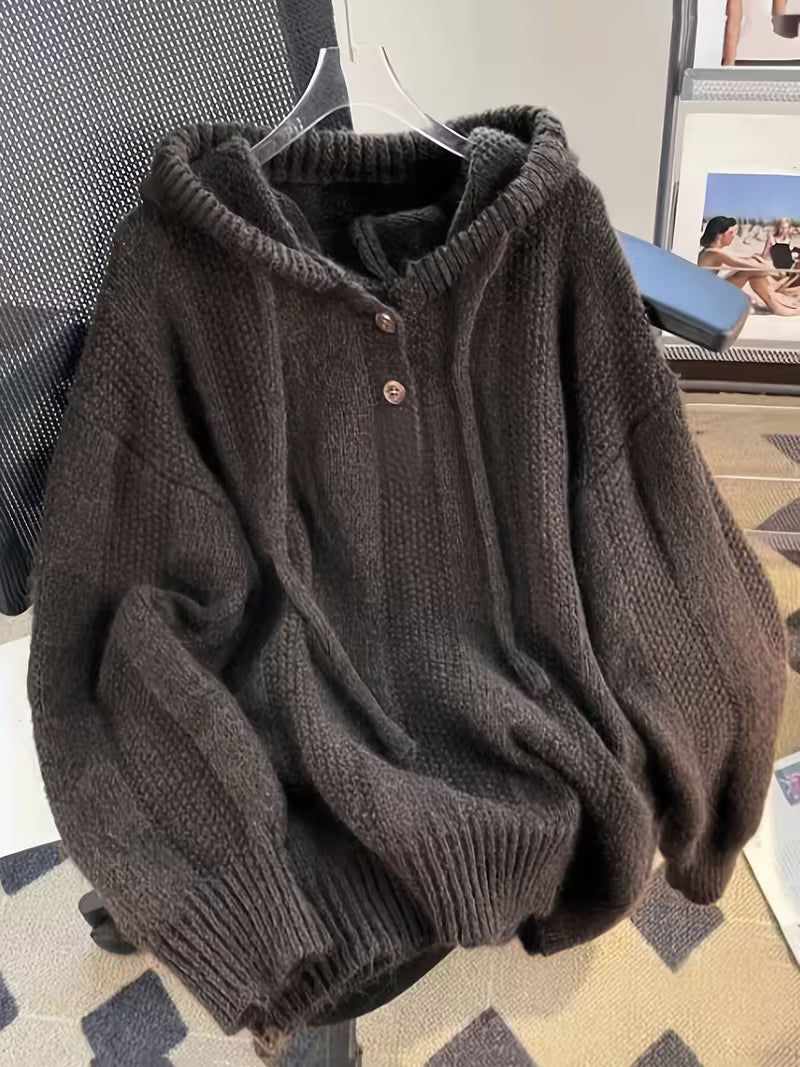 Plus Size Hooded Drawstring Top