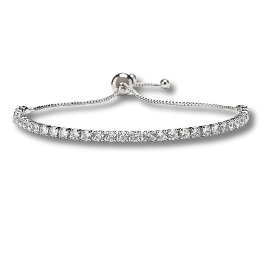 Diamante Silver Slider Bracelet