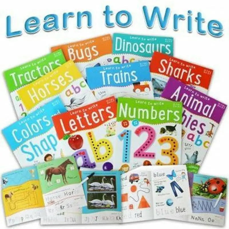 Wipe Clean Learn To Write 10 Books Collection Set