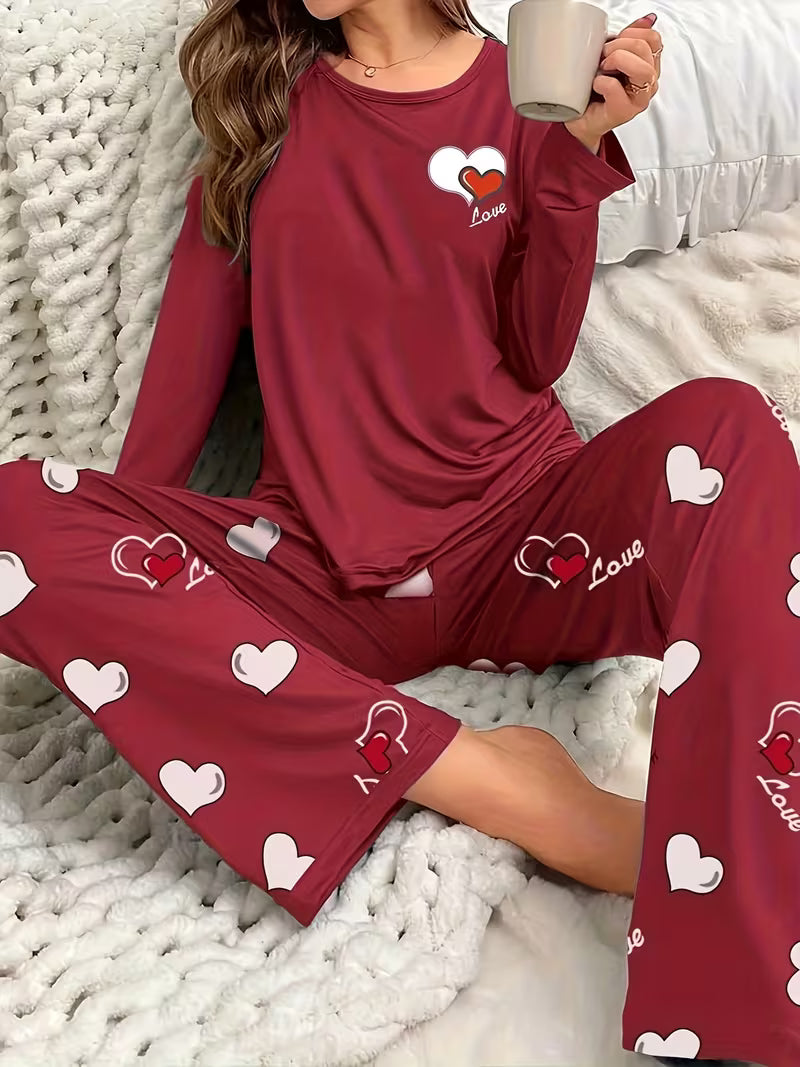 Womans Heart Pyjamas Set