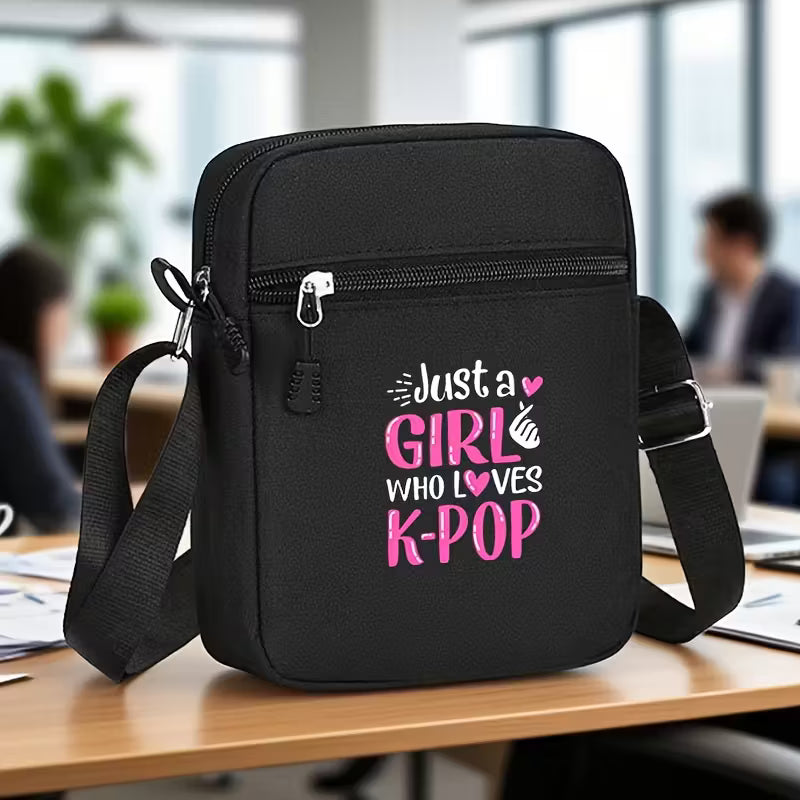 Just a Girl Who Loves Kpop Crossbody Bag