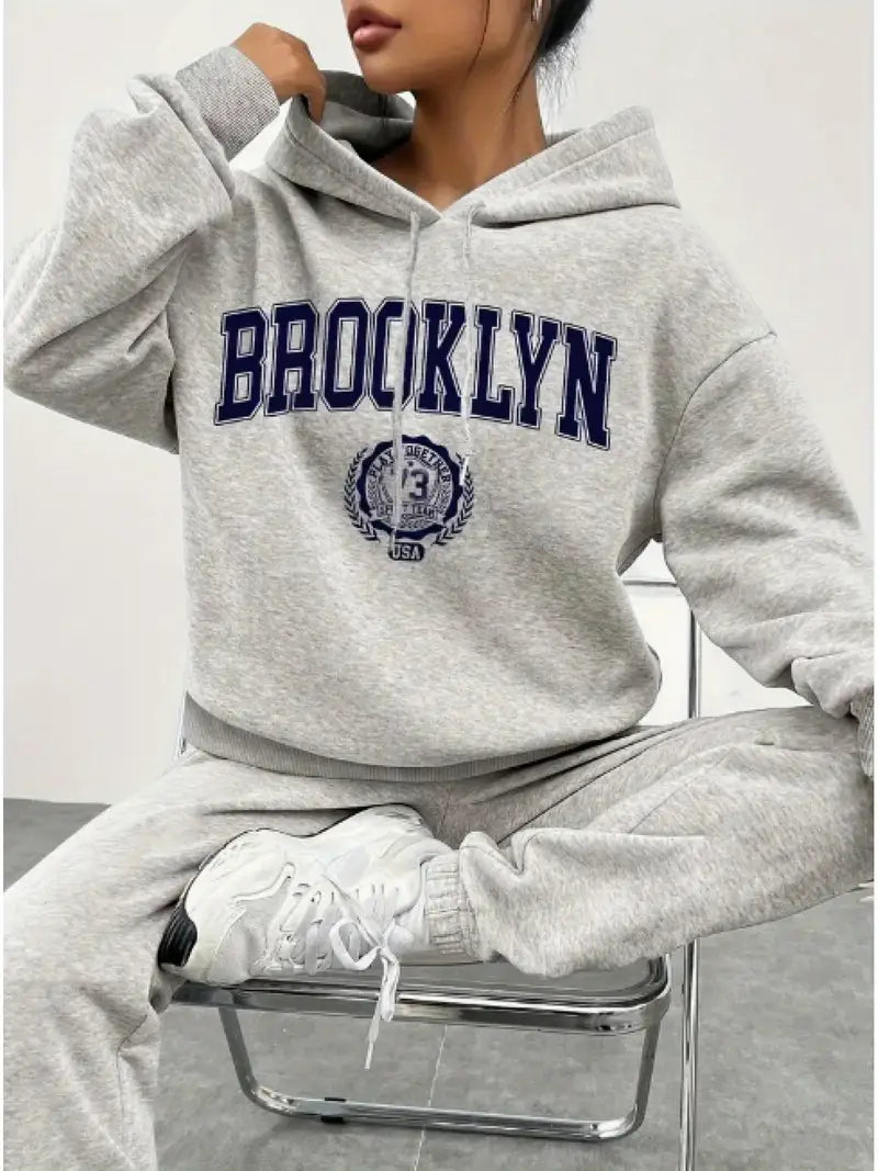 Women'S Brooklyn NYC Fleece Hoodie & Sweatpants Set