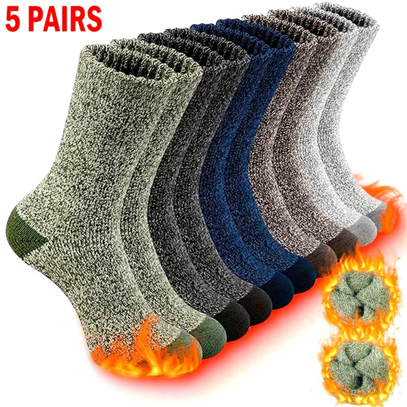 5 Pairs Men's Thermal Winter Socks