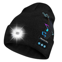 Load image into Gallery viewer, Bluetooth Beanie Unisex Torch Hat Winter Knitted Cap with Headphones