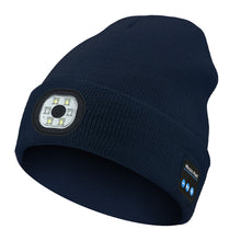 Load image into Gallery viewer, Bluetooth Beanie Unisex Torch Hat Winter Knitted Cap with Headphones