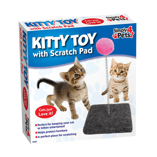 Kitty Toy with Scratch Pad and Toy Ball