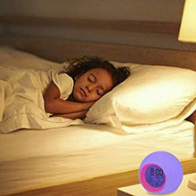 Load image into Gallery viewer, Colour Changing Night Light Digital Alarm Clock