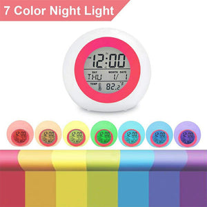 Colour Changing Night Light Digital Alarm Clock