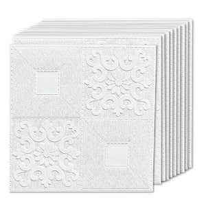10pcs 3D Tile Brick Wall Sticker Waterproof Foam Panel Self-adhesive Wallpaper