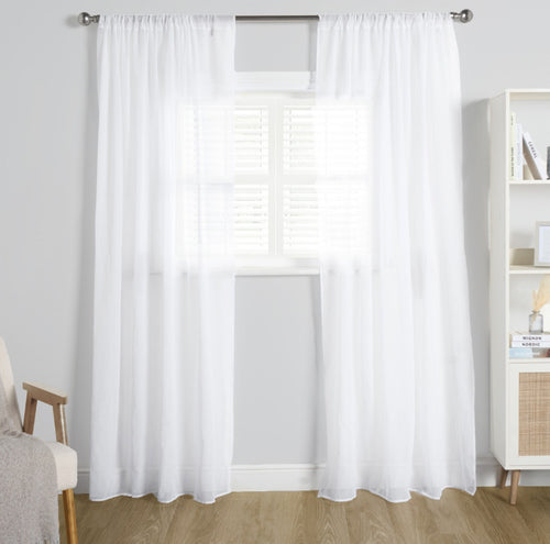 Look Slot Top Voile Curtains (Pair) 55