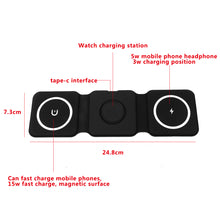 Load image into Gallery viewer, 3 in 1 Foldable 15W Magnetic Wireless Charger Mat