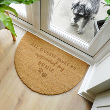 Load image into Gallery viewer, Personalised Approved By The Pet Half Moon Indoor Doormat