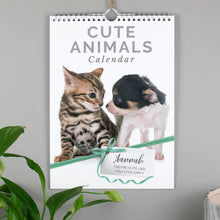 Load image into Gallery viewer, Personalised A4 Cute Animals Calendar