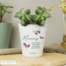 Load image into Gallery viewer, Personalised Butterfly Plant Pot