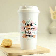 Load image into Gallery viewer, Personalised Floral Travel Mug