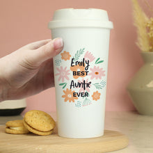 Load image into Gallery viewer, Personalised Floral Travel Mug