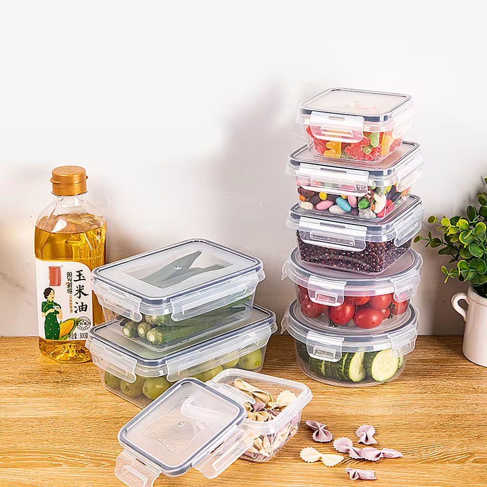 12pc Sealed refrigerator storage box with lidS