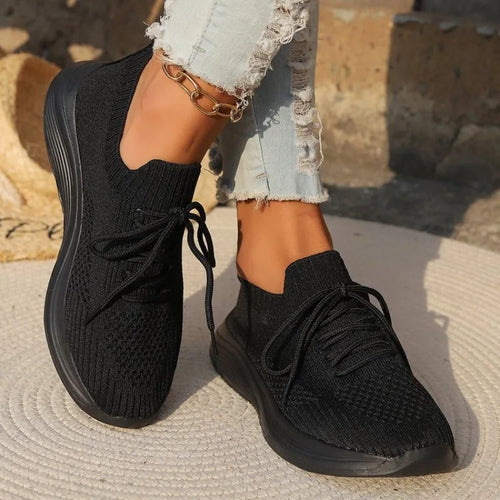 Womens Breathable Sock Casual Trainers with Laces