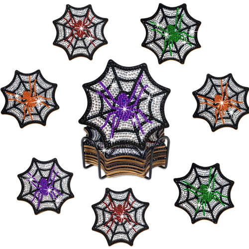 8pcs DIY Web Design Diamond Art Coaster Set