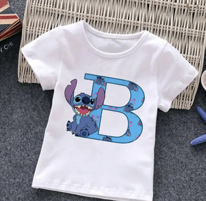 Kids Stitch Initial Tshirt