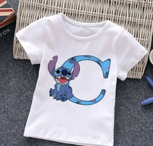 Load image into Gallery viewer, Kids Stitch Initial Tshirt