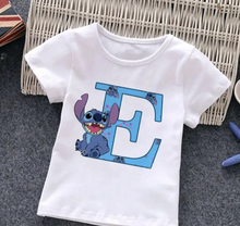 Load image into Gallery viewer, Kids Stitch Initial Tshirt