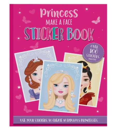 Princess Make A Face Sticker Book