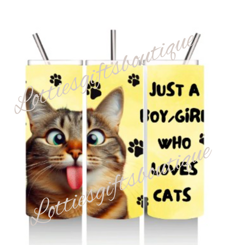 Just a Girl Who Loves Cats 20oz Tumbler