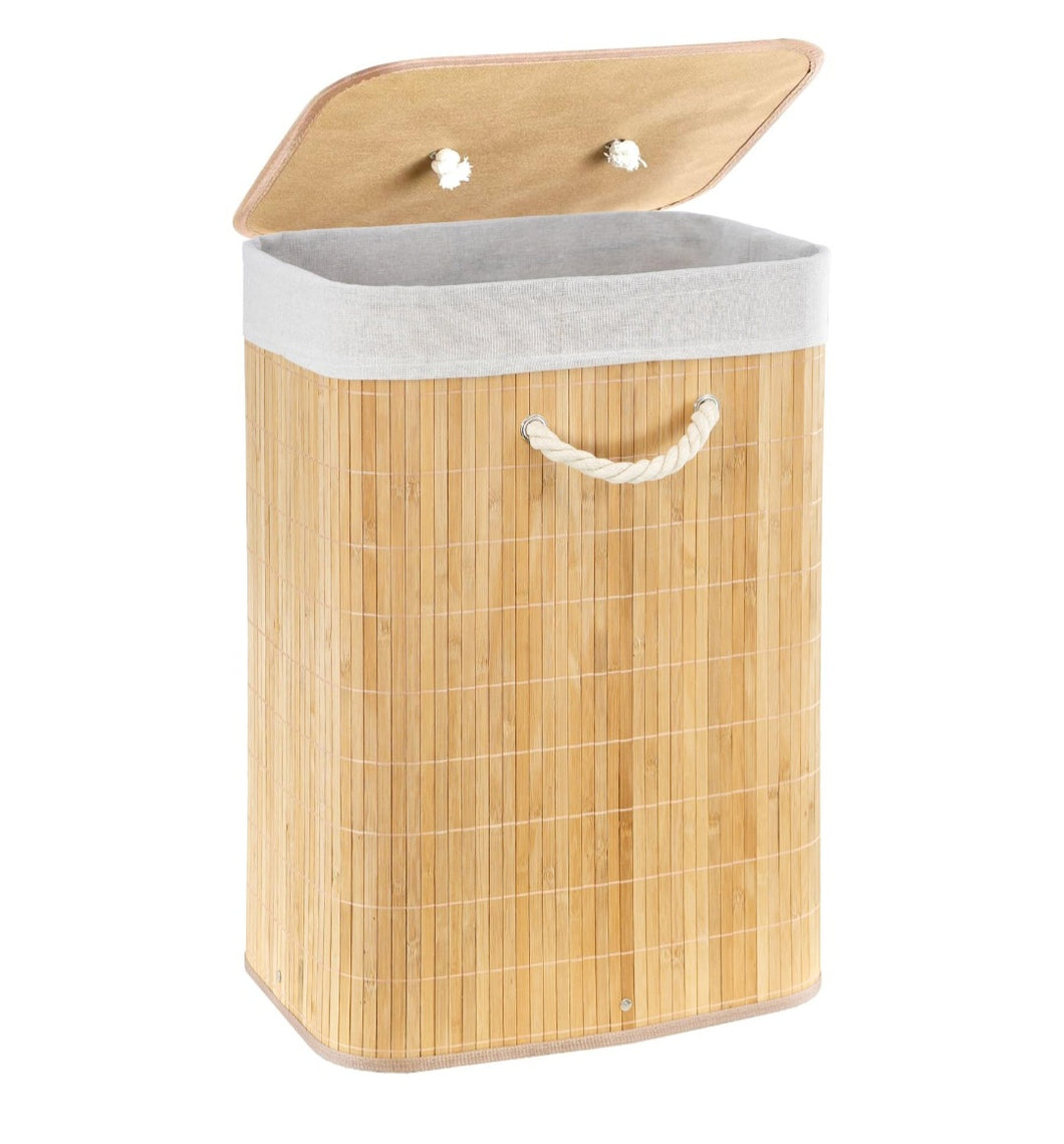 Bamboo Laundry Basket with Lid