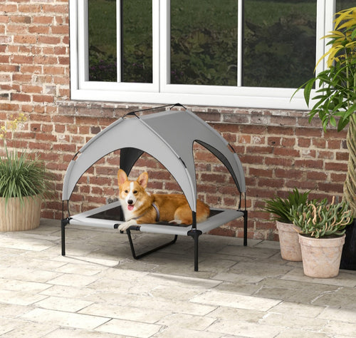 Cooling Elevated Dog Bed Outdoor w/ Canopy
