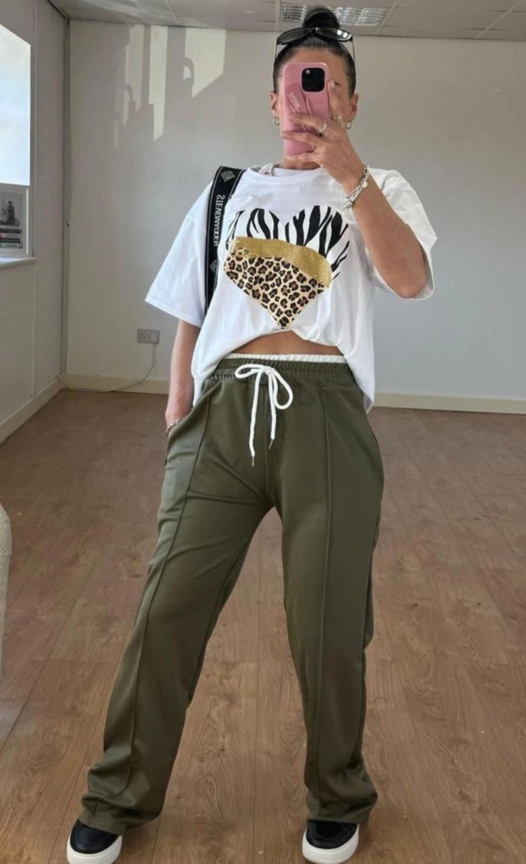 Womens High Waist Palazzo Trouser Pleated Wide Leg Bottoms