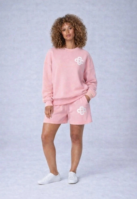 Women's Luxury Logo Design Ladies Co-Ord Lounge Wear Short Set