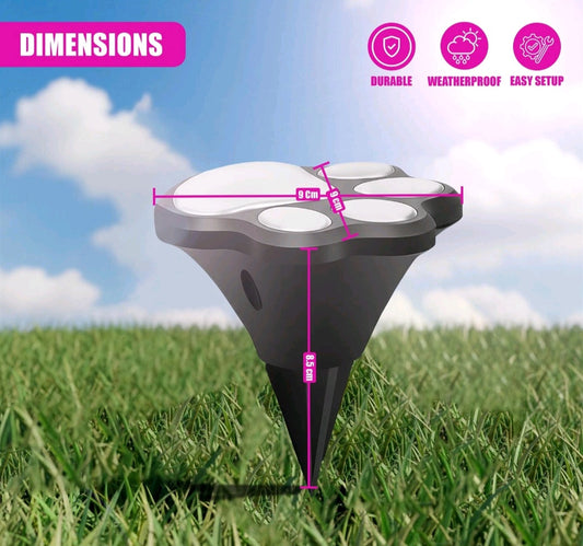 4PC Solar Paw Print Lights