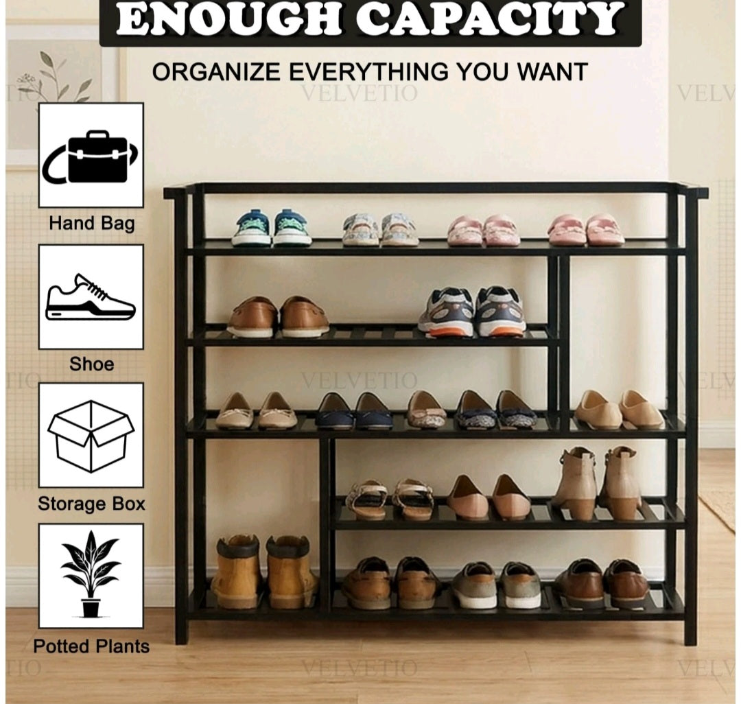 5 Tier Bamboo Shoe Rack