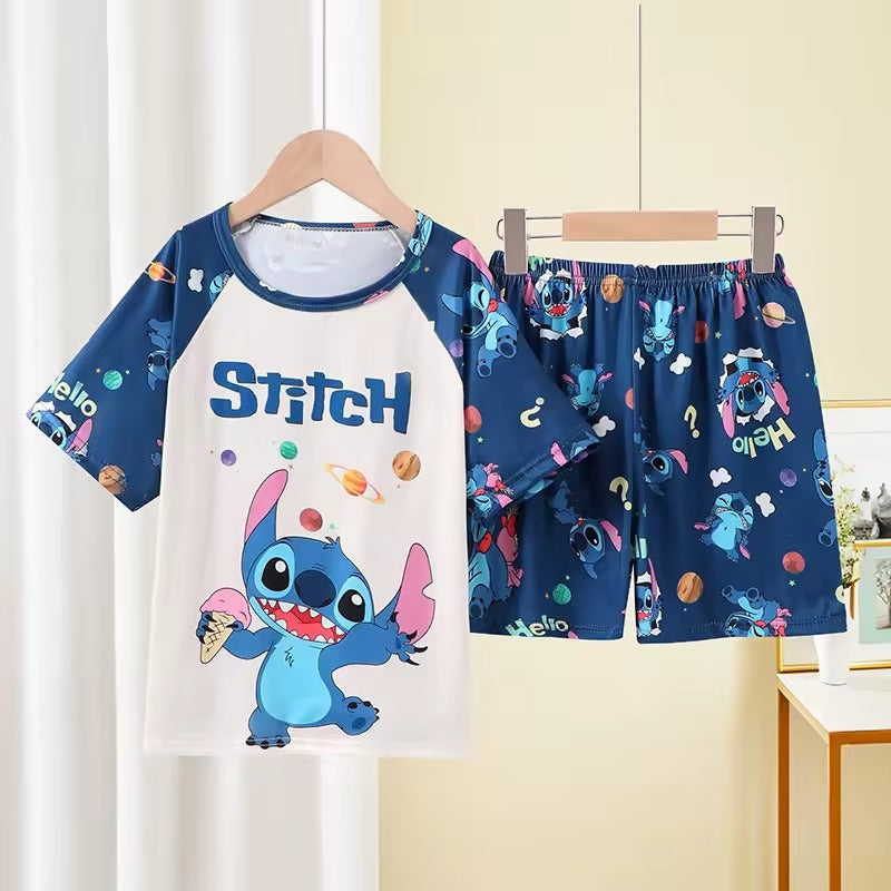 Pink or Blue Stitch Short Kids Pyjamas