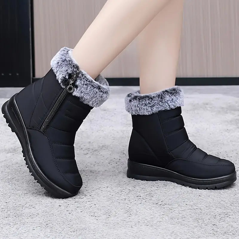 Women'S Winter Boots with Plush Faux Fur Lining