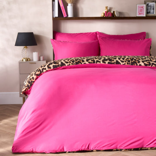 Reversible Leopard Print Duvet Cover Set
