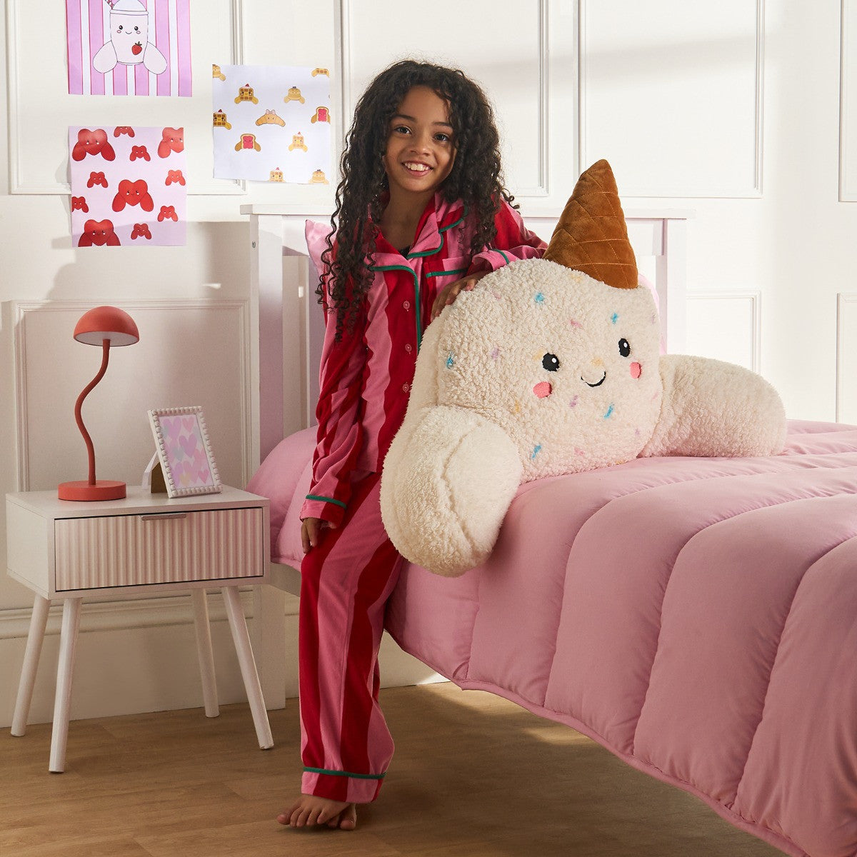 Scoops The Ice Cream Cuddle Cushion - White