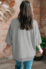 Load image into Gallery viewer, Exposed Seam Chest Pocket Split Loose T Shirt
