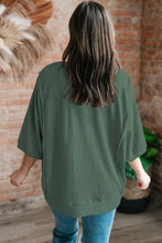 Load image into Gallery viewer, Exposed Seam Chest Pocket Split Loose T Shirt