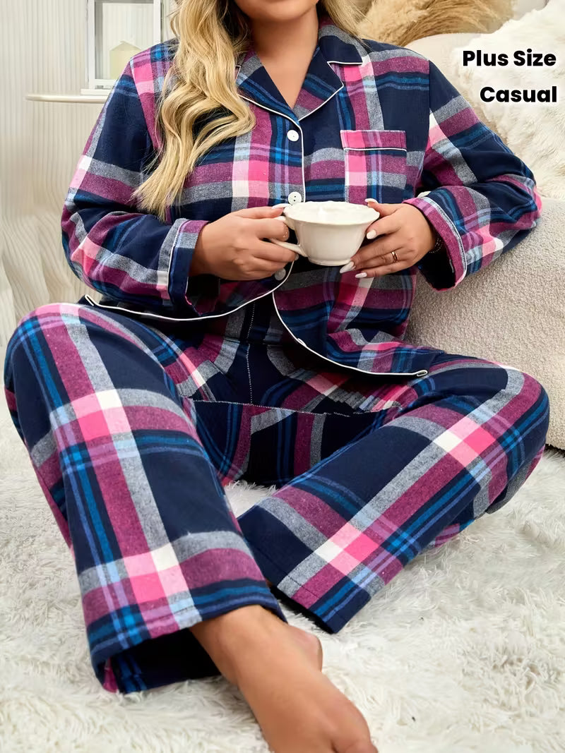 Plus Size Casual Pajama Set